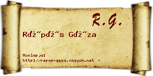 Répás Géza névjegykártya